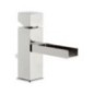 CUBE WATERFALL monocomando lavabo con bocca a cascata finitura cromo