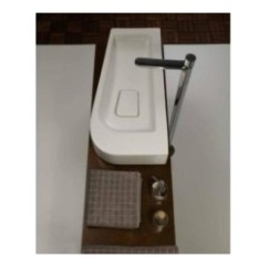 SWEET lavabo d'appoggio dx finitura bianco lucido