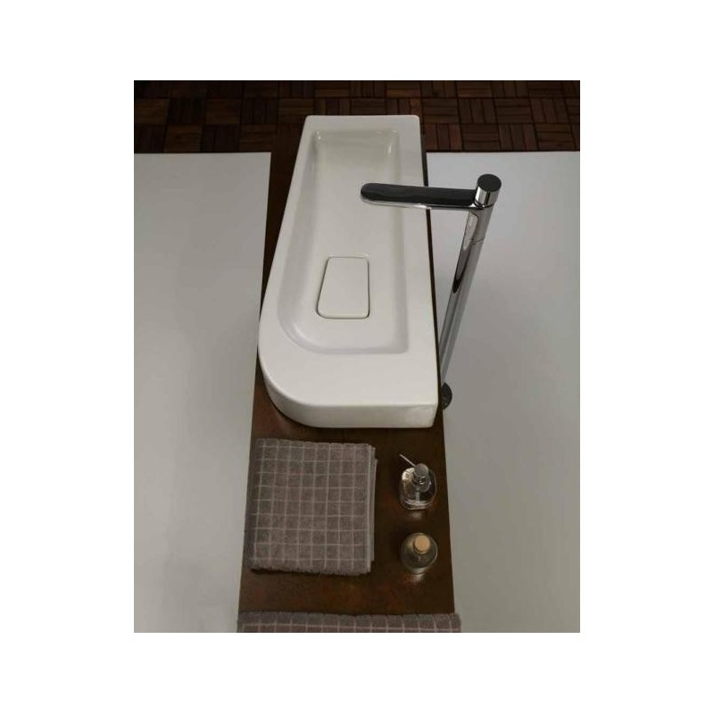 SWEET lavabo d'appoggio dx finitura bianco lucido