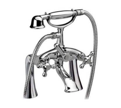 REVIVAL gruppo vasca esterno su colonnette alte finitura cromo