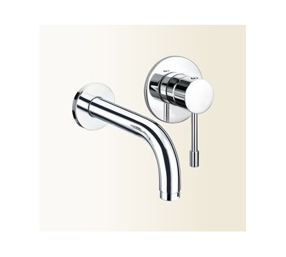 GRILLO Miscelatore monocomando per lavabo da incasso, canna 200 mm finitura cromo