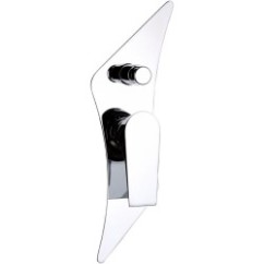 DIVA monocomando vasca-doccia incasso con deviatore con piastra Diva Dance On finitura cromo