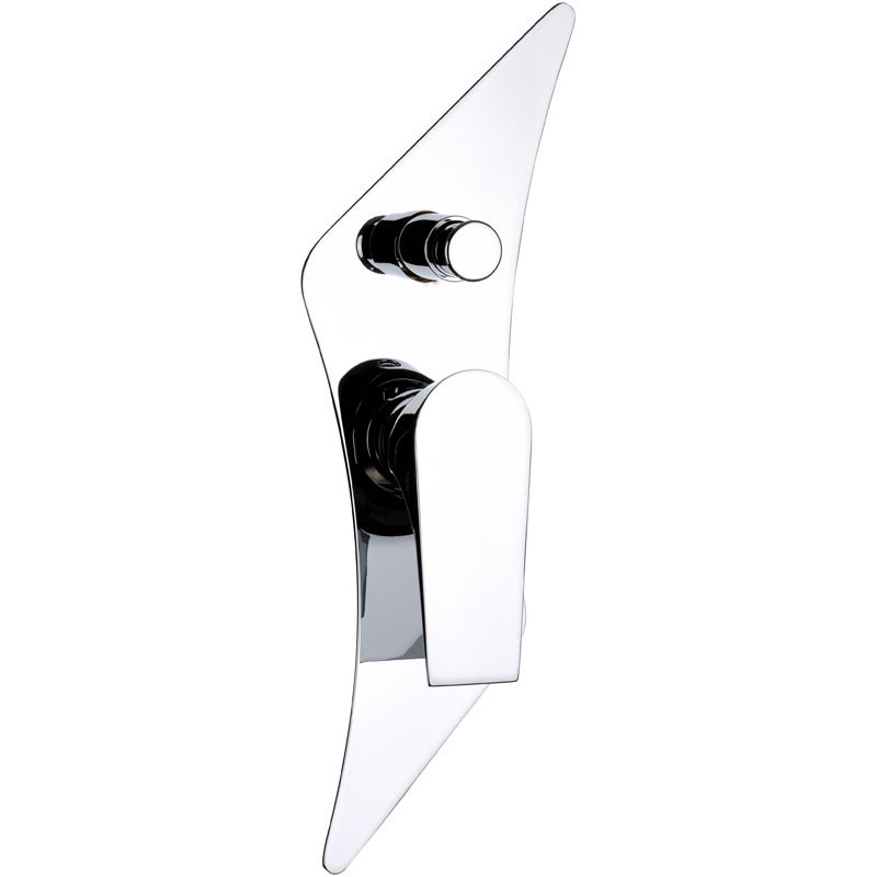 DIVA monocomando vasca-doccia incasso con deviatore con piastra Diva Dance On finitura cromo