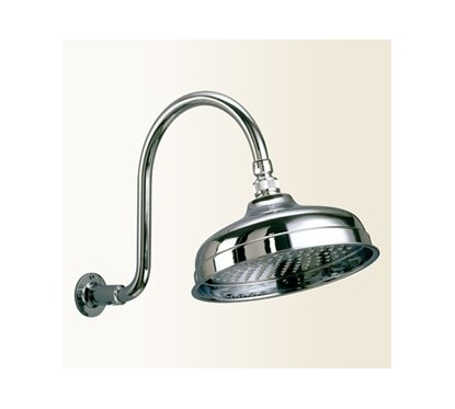 WELLNESS kit soffione retrò diam.200 in ottone finitura cromo