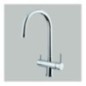 IDEALAQUA miscelatore cucina a 3 vie separate finitura nickel spazzolato