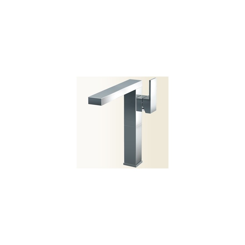 NEW SPACE Miscelatore monocomando per lavabo con leva laterare, prolunga 130 mm e bocca lunga finitura cromo