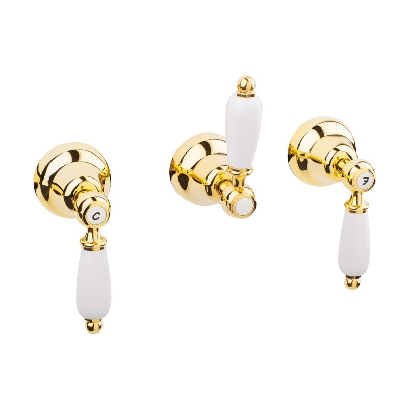 QUEEN Gruppo doccia incasso con deviatore finitura dorato