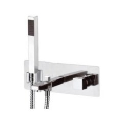 CUBE WATERFALL miscelatore monocomando vasca da incasso finitura cromo