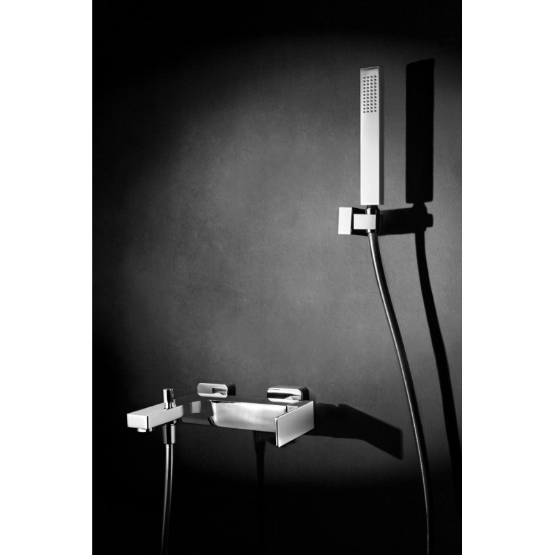 H-UNO Gruppo vasca con duplex e flessibile doppia aggraffatura finitura cromo