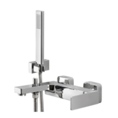 H-UNO Gruppo vasca con duplex e flessibile doppia aggraffatura finitura cromo