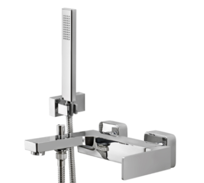 H-UNO Gruppo vasca con duplex e flessibile doppia aggraffatura finitura cromo