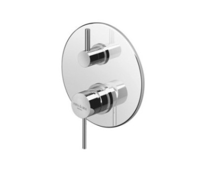 TRENDY Monocomando doccia incasso con deviatore tre uscite  finitura cromo