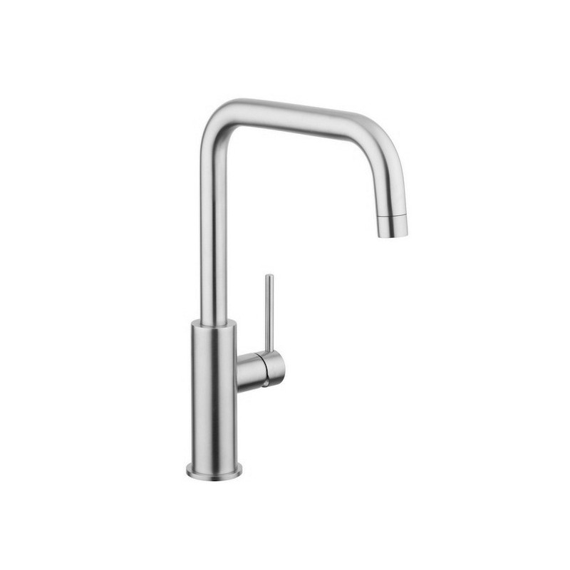 DYLAN Miscelatore monocomando lavello inox 316L canna quadra finitura satinato