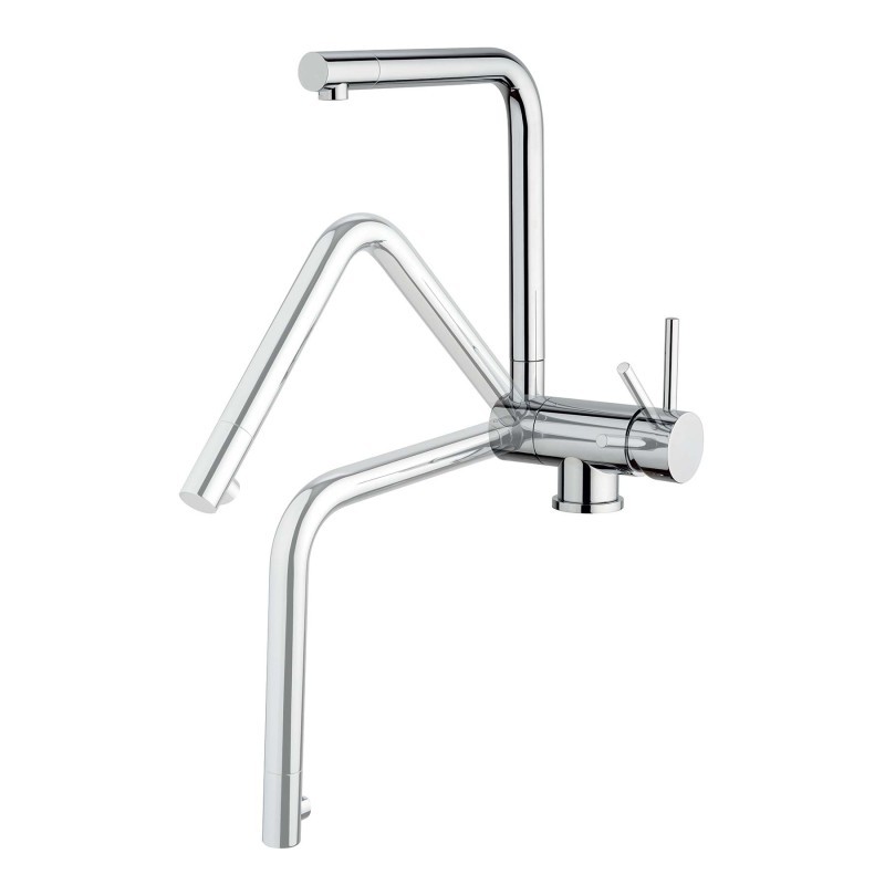 Puro Window  monocomando sottofinestra  per lavello finitura cromo