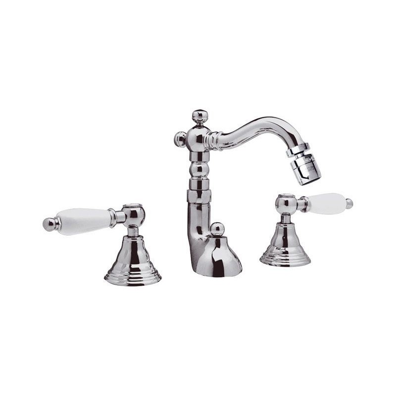 RETRO' Batteria bidet con bocca antica e scarico finitura cromo