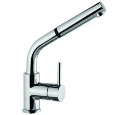 VENMIXEXT miscelatore monocomando con doccia estraibile finitura cromo/microultragranit 72 tartufo