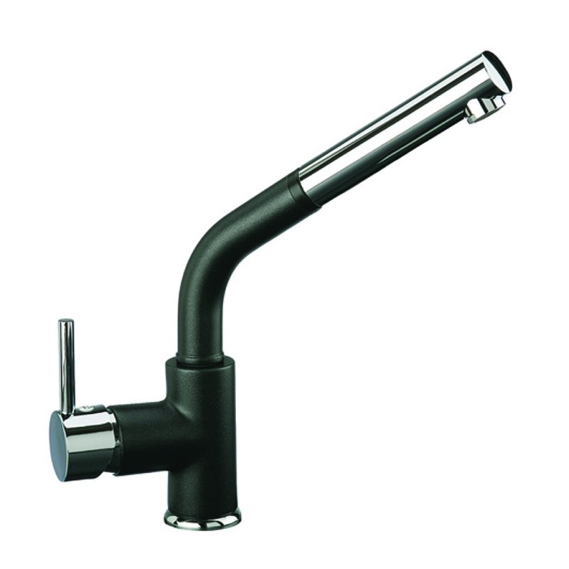 VENMIXEXT miscelatore monocomando con doccia estraibile finitura cromo/microultragranit 72 tartufo