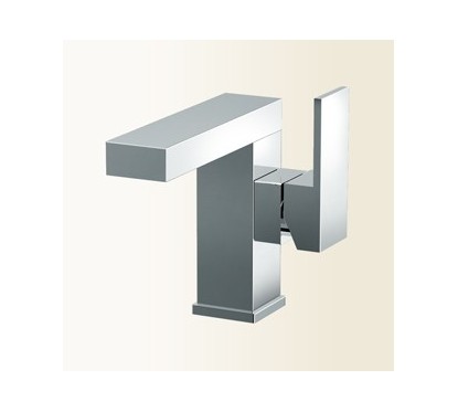 NEW SPACE Miscelatore monocomando per lavabo con leva laterale finitura nickel spazzolato