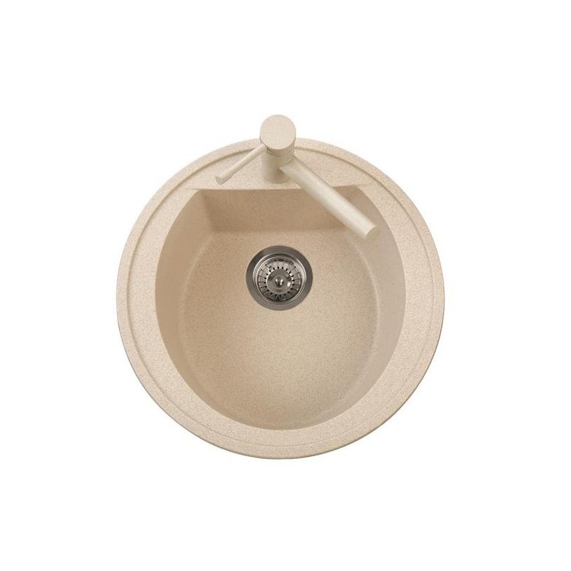 HARMONY 51.10 Lavandino tondo con foro rubinetto finitura micro ultragranit 98 bianco