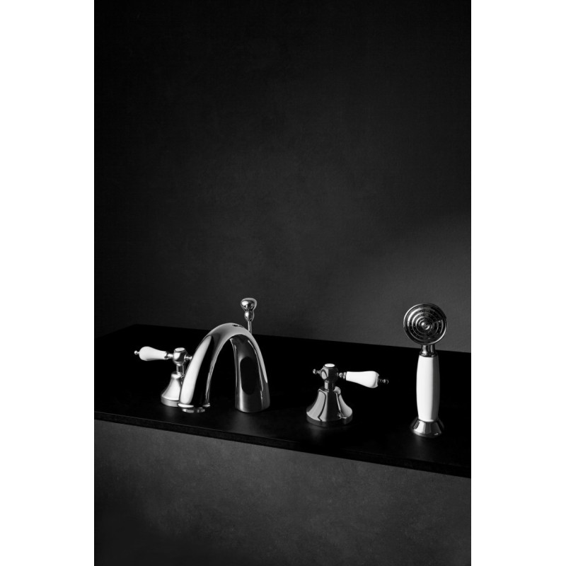 ARTEX Gruppo bordo vasca quattro fori finitura cromo