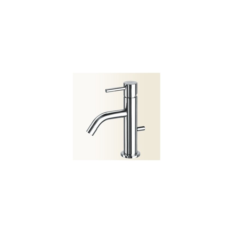HEOS Miscelatore per bidet con bocca curva finitura cromo