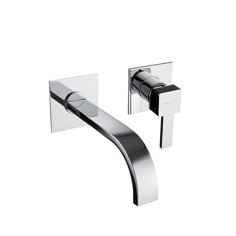 PRETTY Monocomando lavabo a muro due parti canna mm 160 finitura cromo