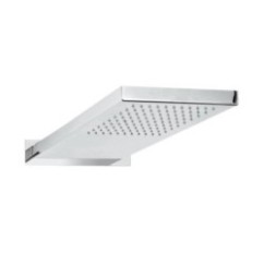 STEEL1 Soffione a muro 500x200 in acciaio inox