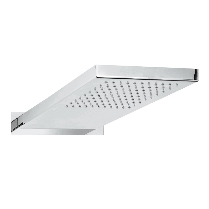 STEEL1 Soffione a muro 500x200 in acciaio inox