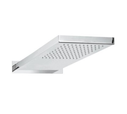 STEEL1 Soffione a muro 500x200 in acciaio inox