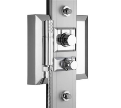 PRISMA pannello doccia termostatico 140 finitura nero