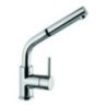 VENMIXEXT miscelatore monocomando con doccia estraibile finitura cromo/microultragranit 70 black matt