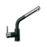 VENMIXEXT miscelatore monocomando con doccia estraibile finitura cromo/microultragranit 70 black matt