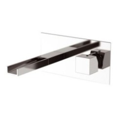 CUBE WATERFALL monocomando lavabo da incasso con bocca a cascata finitura cromo