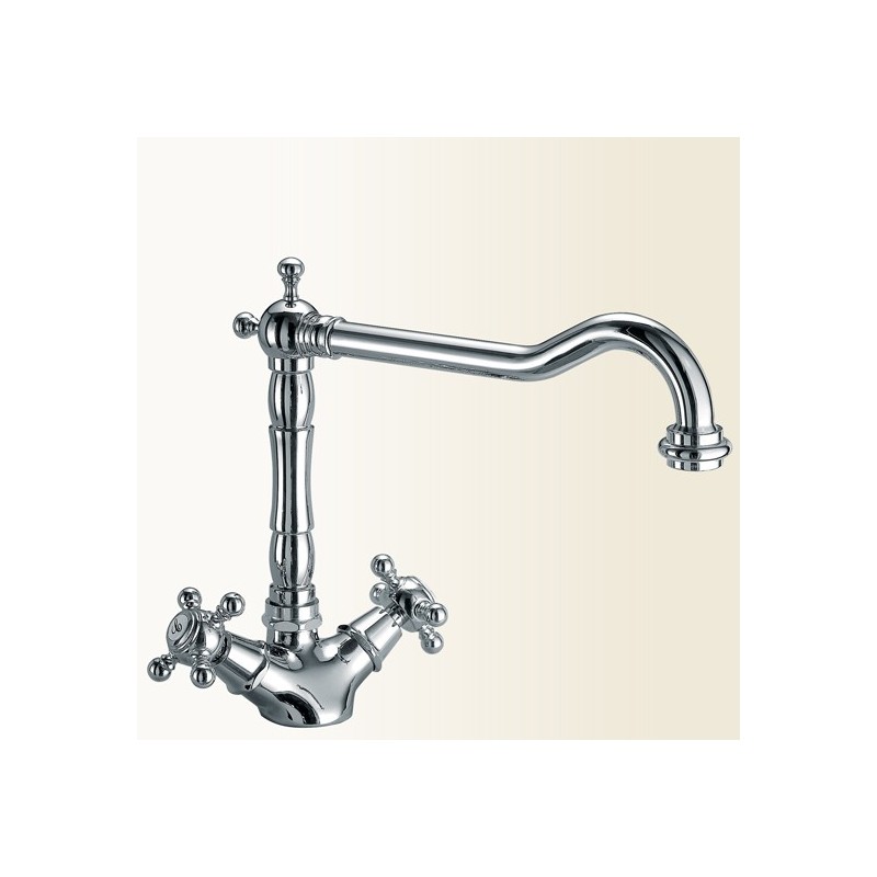 PAPIRO monoforo per lavello canna antica finitura vecchio rame