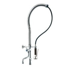 KITCHEN PROGRAM Colonna con doccia prelavaggio stoviglie e rubinetto finitura cromo