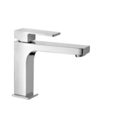 H-UNO Monocomando lavabo con bocca lunga con scarico finitura cromo