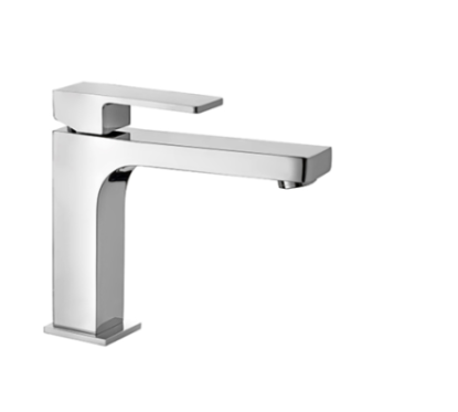 H-UNO Monocomando lavabo con bocca lunga con scarico finitura cromo