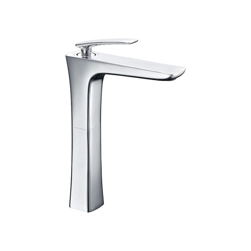 JULIA miscelatore lavabo alto con bocca mm 152 e scarico finitura cromo