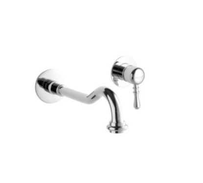 DALI' Monocomando lavabo a muro con canna mm 200 finitura dark copper