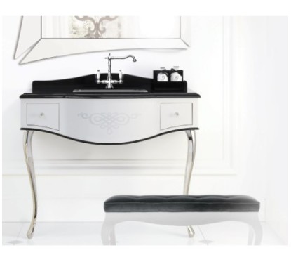 LOTUS Monoforo per lavabo con canna antica finitura cromo