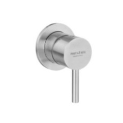 FRIDA Monocomando doccia incasso piastra piccola in acciaio inox finitura acciaio spazzolato