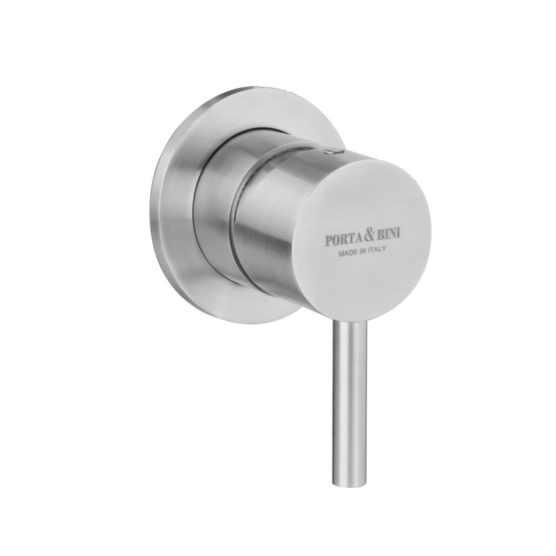 FRIDA Monocomando doccia incasso piastra piccola in acciaio inox finitura acciaio spazzolato