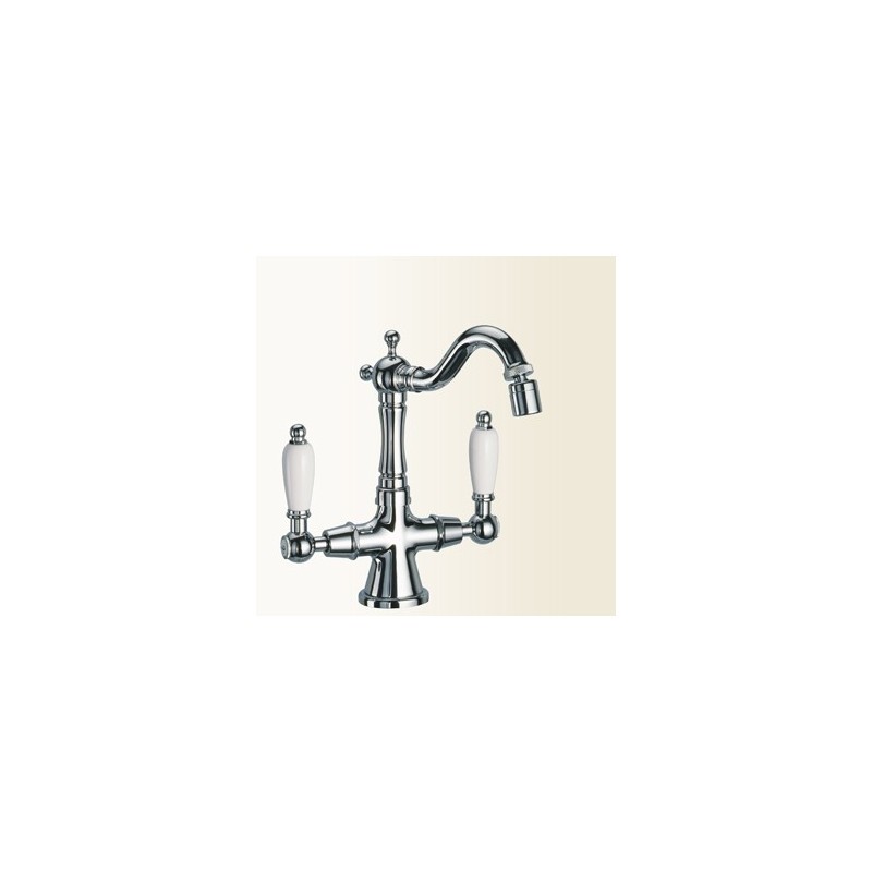 LOTUS Monoforo per bidet con canna antica finitura cromo