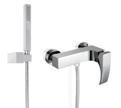 CRYSTAL Monocomando doccia esterno con kit doccia finitura cromo