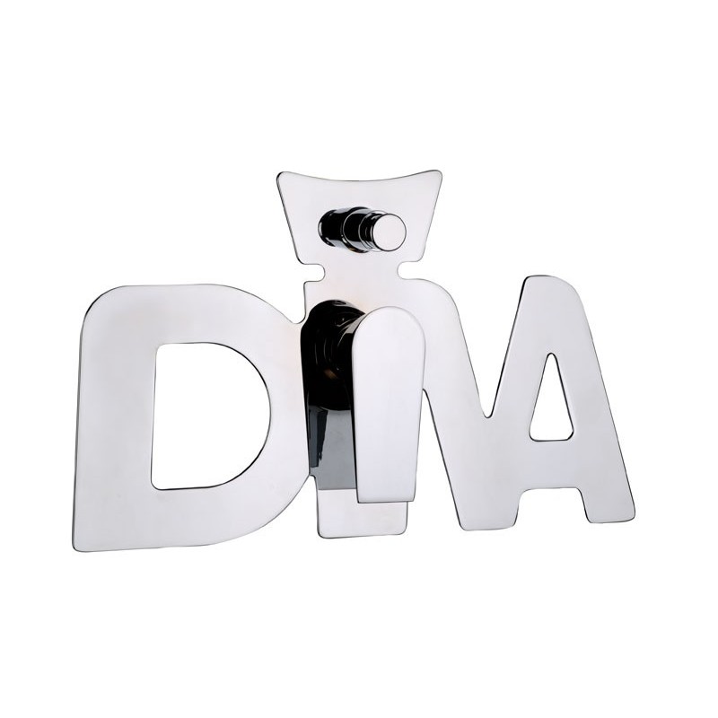 DIVA monocomando vasca-doccia incasso con deviatore con piastra Celebrativa Diva Dance Edizione Limitata finitura cromo