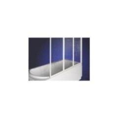 KETCH Pieghevole vasca finitura argento satinato 3 ANTE acrilico (misura 140 h.140)