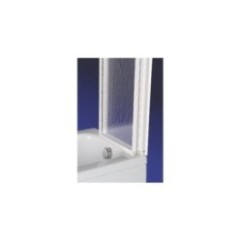 KETCH Pieghevole vasca finitura argento satinato 3 ANTE acrilico (misura 140 h.140)