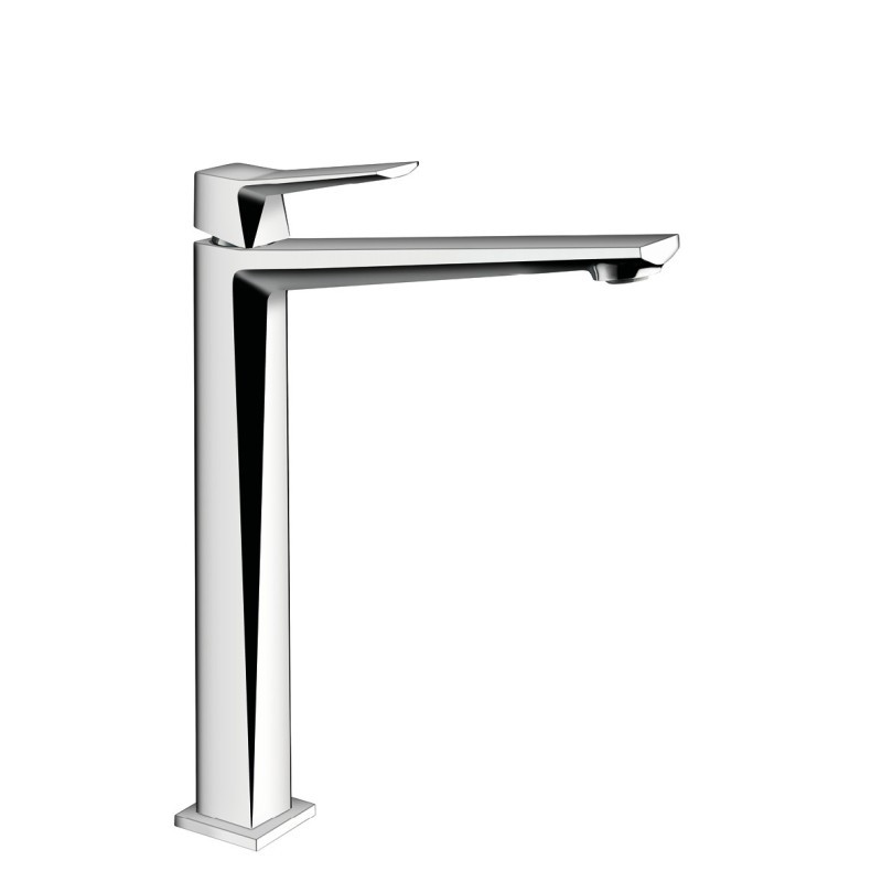 RUBINO monocomando lavabo alto con scarico click clack  finitura cromo