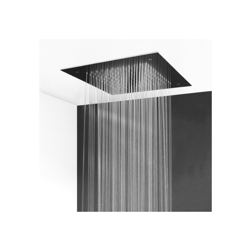 RAIN Soffione ad incasso quadro 400x400 in acciaio inox finitura super mirror