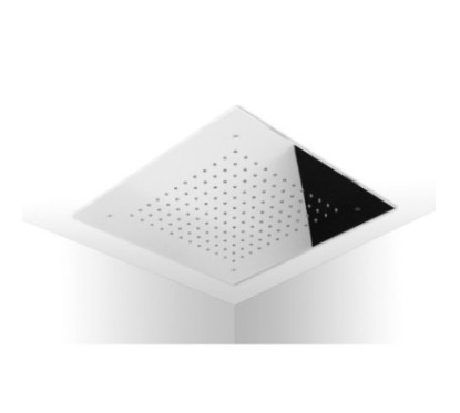 RAIN Soffione ad incasso quadro 400x400 in acciaio inox finitura super mirror